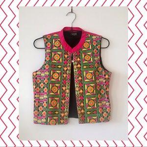 Hand embroidered vest from India